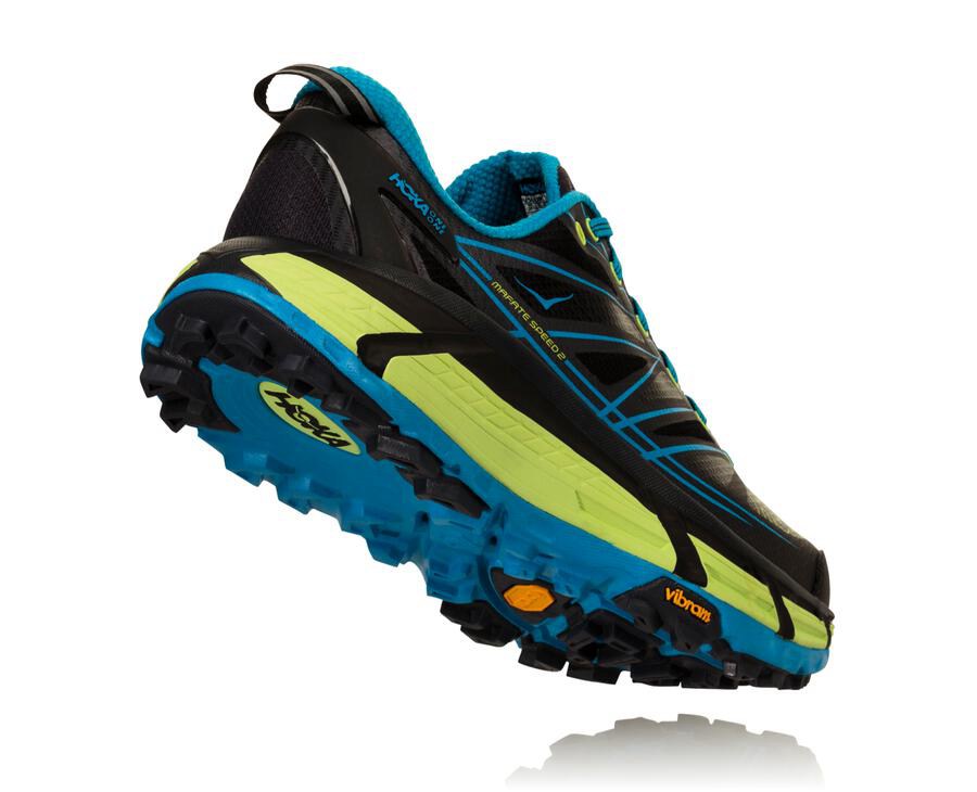 Hoka One One Trail Schoenen Heren - Mafate Speed 2 - Zwart/Blauw - XI5194382